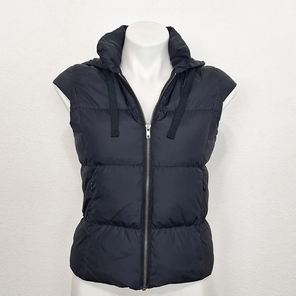 Halogen Black Outdoor Down & Feathers Gorpcore Full Zip Puffer Utility Vest XS - Picture 1 of 8